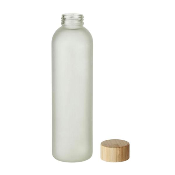 MidOcean Lom Sublimated Bamboo 650ml Water Bottle - Transparent White - 