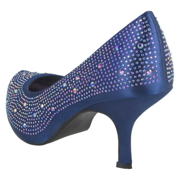 Anne Michelle Ladies Anne Michelle Satin Beaded Court Shoes