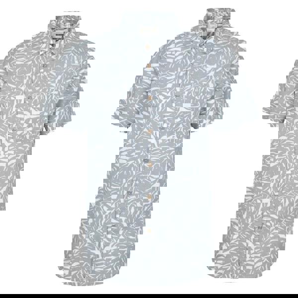 Mountain Warehouse Mens Tropical Short-Sleeved Shirt - Grey