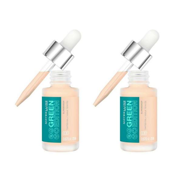 Maybelline New York 2 x Maybelline New York Green Edition Superdrop Tinted Oil Foundation 20ml - Shade 30