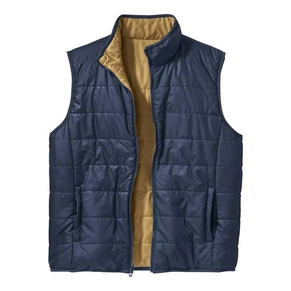 Atlas For Men Mens Reversible Padded Gilet - Ochre/Navy