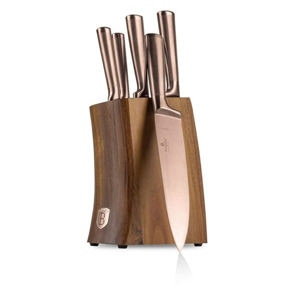 6 pcs knife set with acacia wood stand Berlinger Haus BH3126