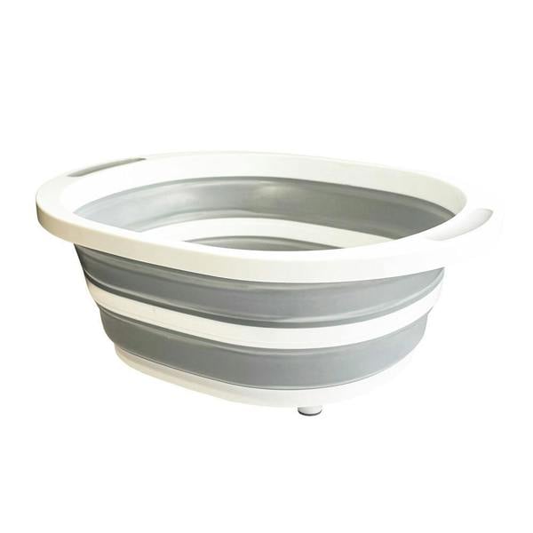 OLPRO Camp Kitchen Bundle - Bamboo Cooking Table, 30L Foldable Dustbin, 2L Stainless Steel Kettle, Silicone Folding Bowl
