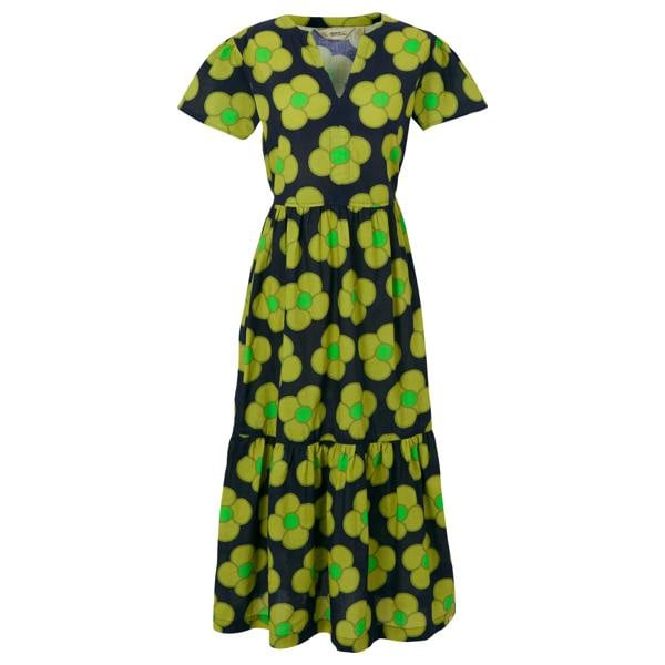 Regatta Womens/Ladies Orla Kiely Spinning Flower Tiered Midi Dress - Navy