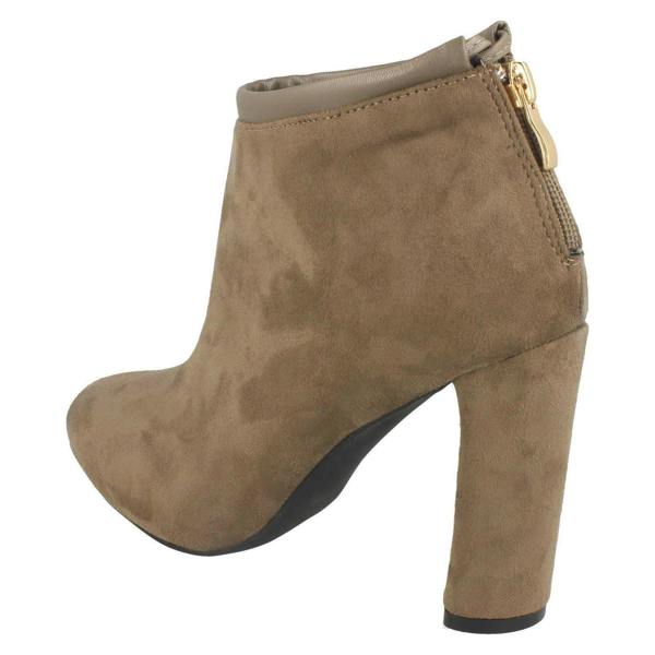 Spot On Ladies Spot On Back Tie Ankle Boots