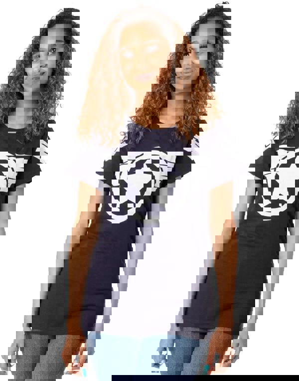 Marvel Womens Blue Captain America Logo Short Sleeved T-Shirt