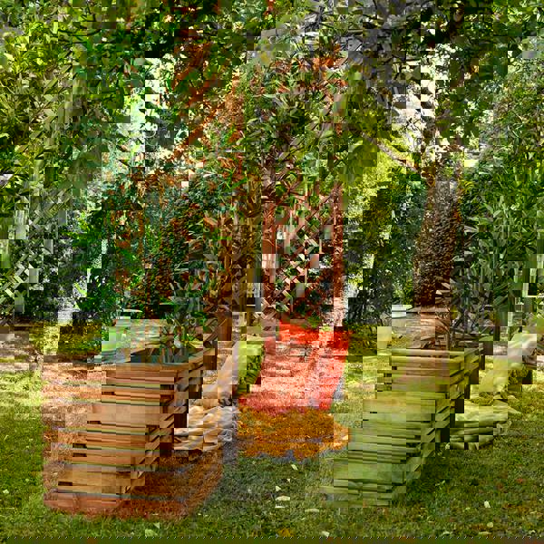 Cerland Lign Z Square Slatted Planter 50cm x 50cm 95L Modern Garden Planter