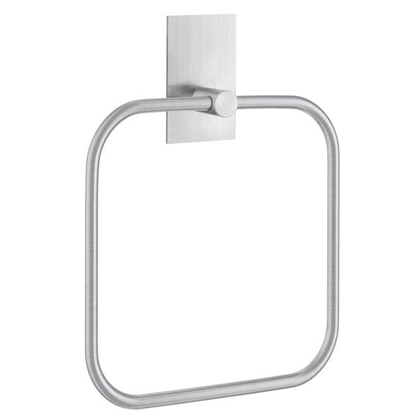 Brushed stainless steel towel ring