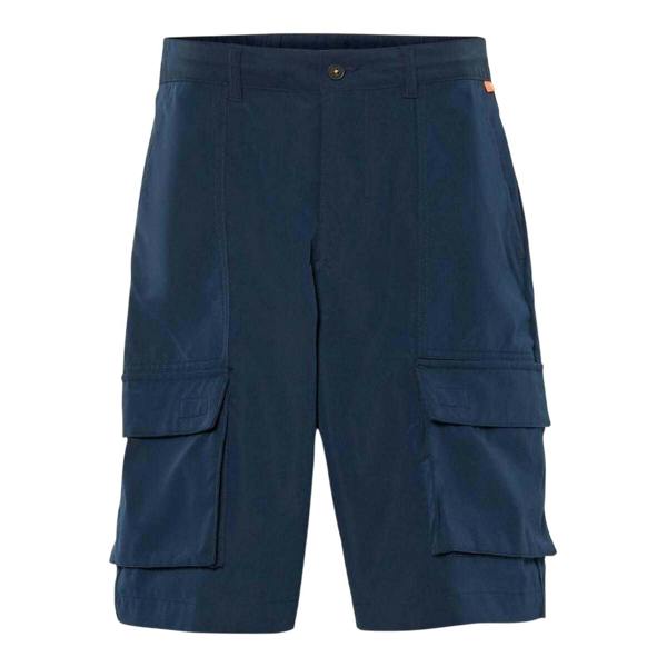 Timberland Mens Water Repellent Leather Badge Relaxed Fit Cargo Shorts - Navy - 