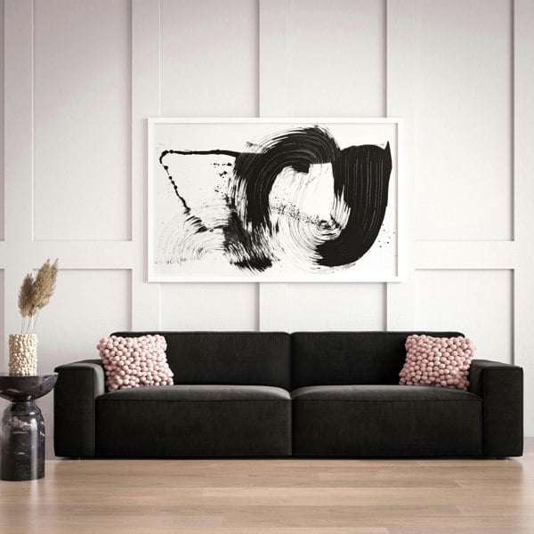 Furniture Edit Olafur Black Velvet Sofa