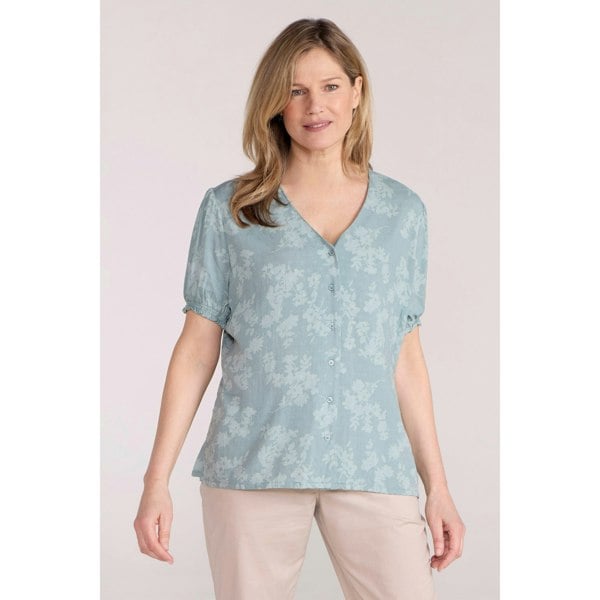 Mountain Warehouse Womens Cannes Button Top - Khaki Green