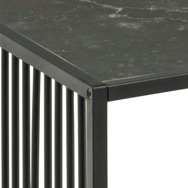 Wyld Haus Porto Organic Rectangular Coffee Table Stone Effect and Glass Top