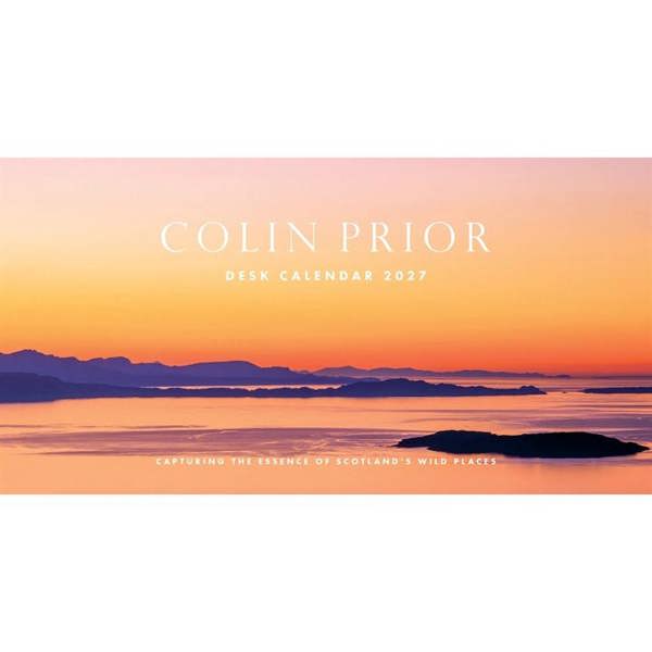 Colin Prior, Panoramic Scotland Easel Desk Calendar 2027, Desk Calendars, Month To View, Travel, Gift