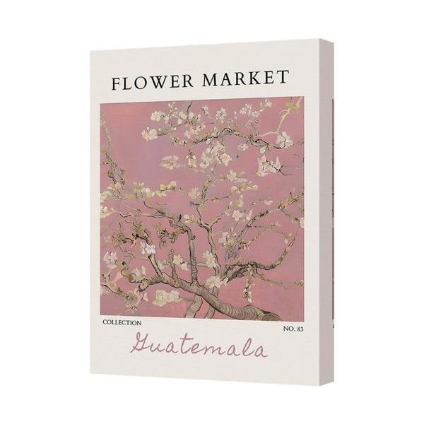 Benjamin Tate Design Flower Market Guatemala Pink Blossoms UK Made Canvas Art Print