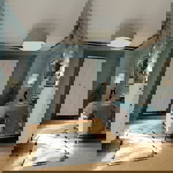 Furniture To Go Wensley 4 Drawer Chest in Light Grey and Oak