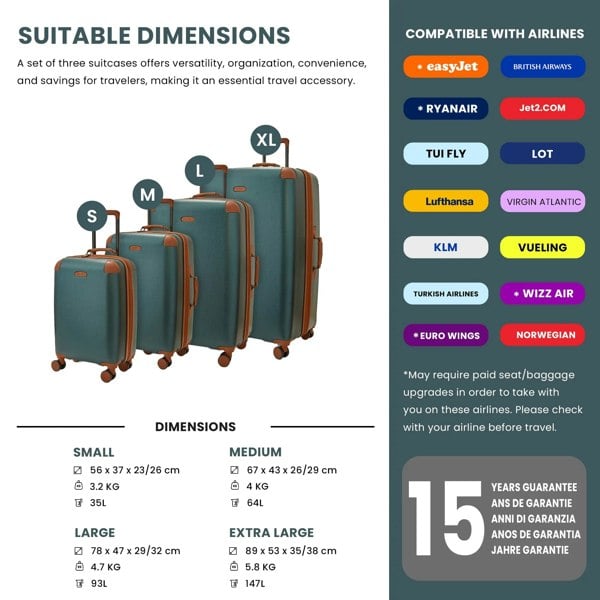 Rock Carnaby - Suitcase Expandable Hard-Shell 4 Spinner Wheels