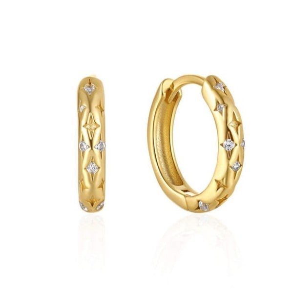 Gold Trip Celeste Huggie Hoops