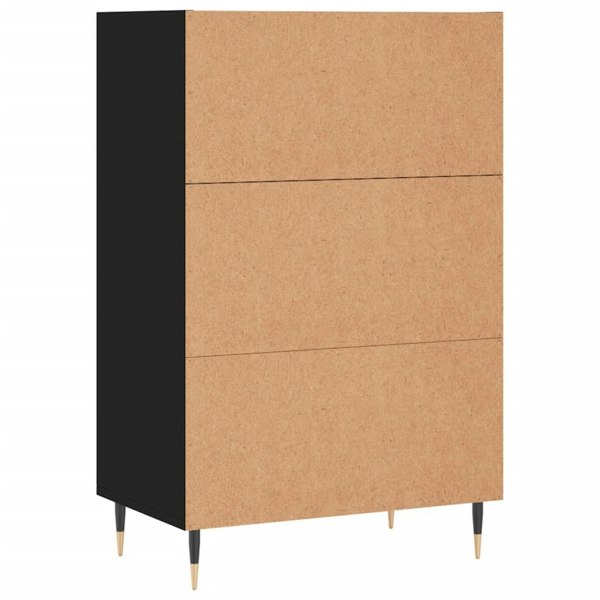 Berkfield Highboard Black 57x35x90 cm Engineered Wood