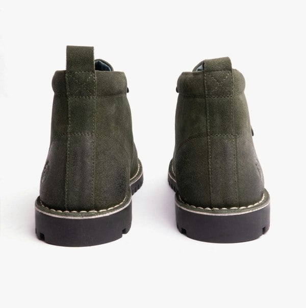 Popps 1961 MOD Mens Suede Boots Green