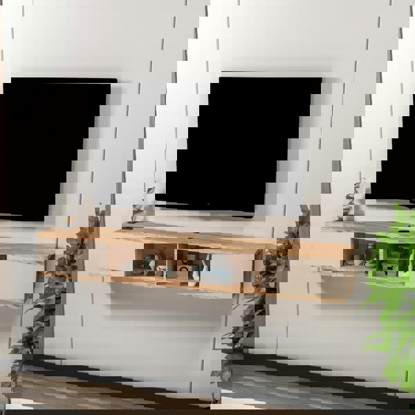 Destina Home Floating TV Stand with Shelves and Cabinets Colin