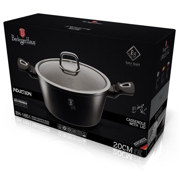 Berlinger Haus Casserole 20 cm Berlinger Haus BH/1851 Black Silver Collection