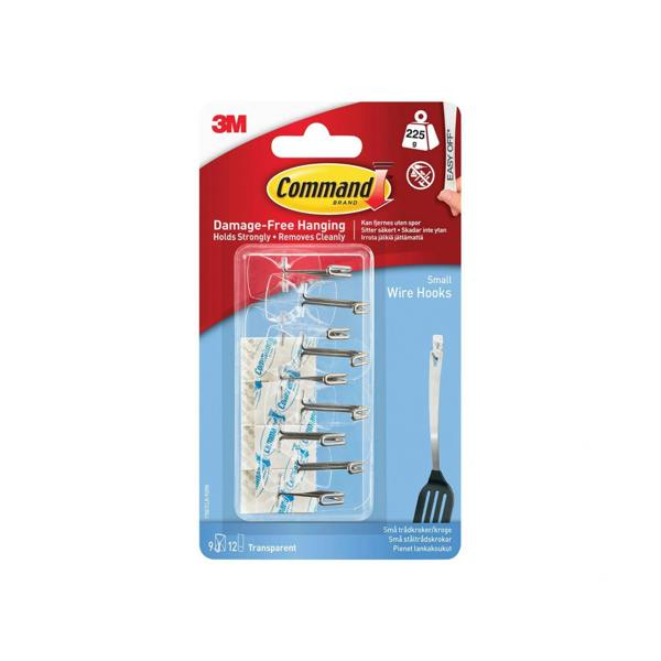 Command Clear Wire Hooks Value Pack (pack 9) - Multi Colour - 