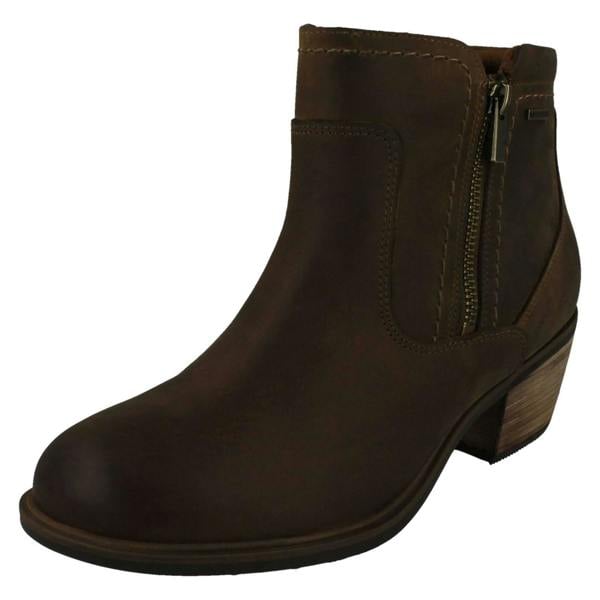 Clarks Ladies Clarks Waterproof Ankle Boots Neva Zip WP