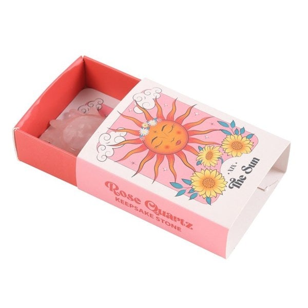 Serano Rose Quartz Crystal Sun Keepsake Stone in a Box