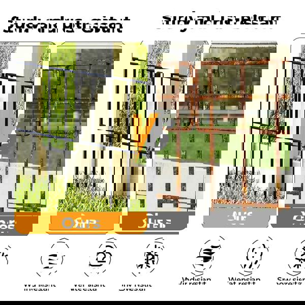 Levede 10 Pack Animal Barrier Outdoor Pet Border Metal Decorative Garden Fence