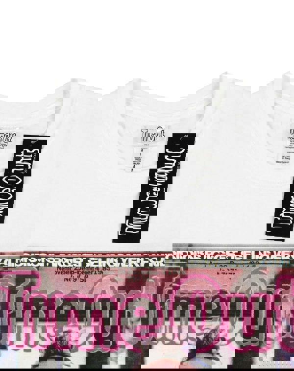 Time Out Mens White Magazine Cover Short Sleeved T-Shirt