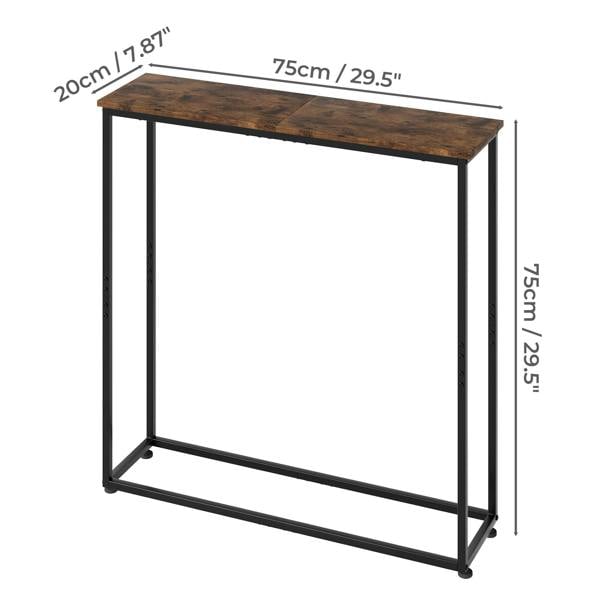 Levede Console Hall Table Slim Wooden Entryway Hallway Sofa Display Shelf Metal Frame