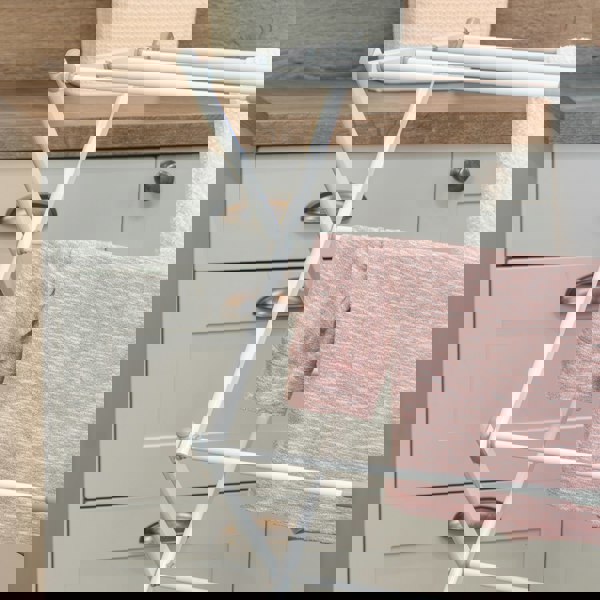 JVL Extendable 3 Tier Concertina Clothes Airer, White