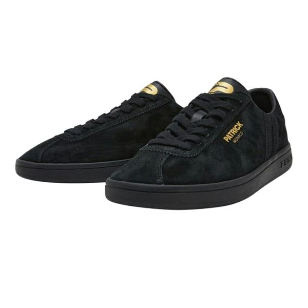 Patrick Mens Monaco Suede Cupsole Trainers - Black