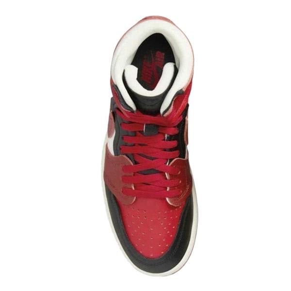 Nike Womens/Ladies Air Jordan 1 Leather Trainers - Red/White/Black - 