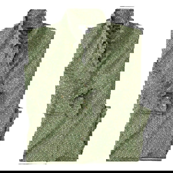 Atlas For Men Mens Microprint Poplin Shirt - Khaki Green