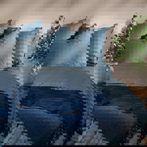 Soak&Sleep Storm Blue Stonewashed Cotton Duvet Sets