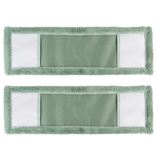 JVL Microfibre Mop Replacement Cleaning Pad - Green x 2