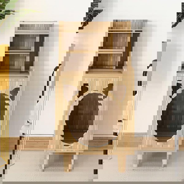 Pura Side Table With Pet House, Wood-Weilai Concept-Weilai Concept