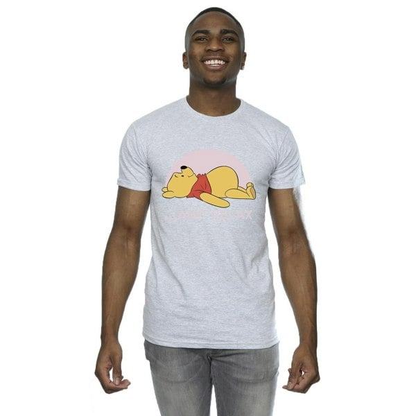 Disney Mens Winnie The Pooh Relax T-Shirt - Sports Grey