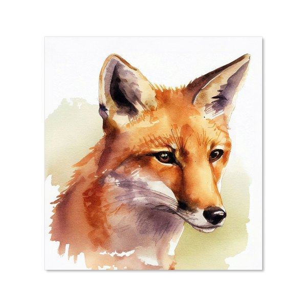 Warren Reed - Designer Fox Watercolour Kitchen Splashback