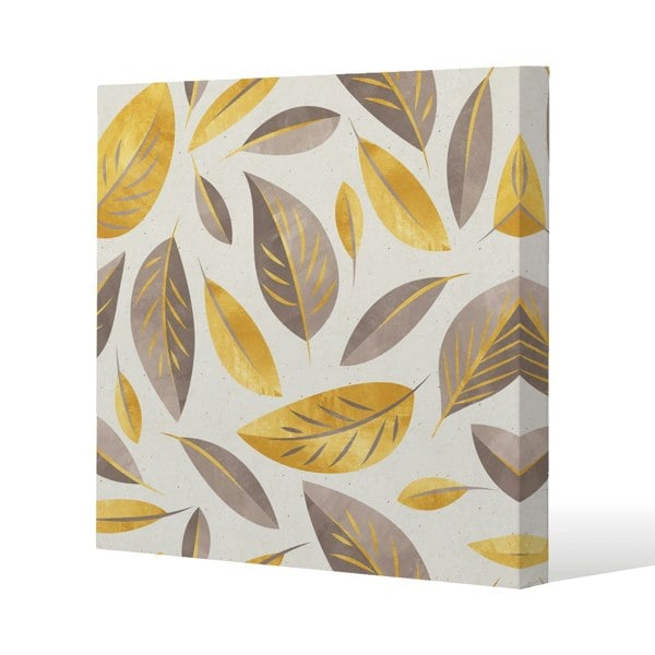 Benjamin Tate Design Botanical gold and purple leaf (Canvas Print)