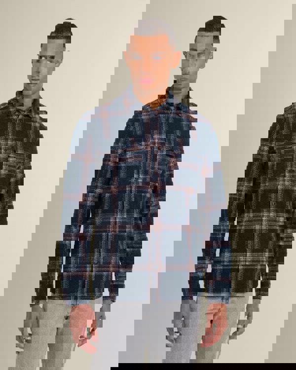 Larsson & Co Skagen - Multi Check Jersey Casual Overshirt