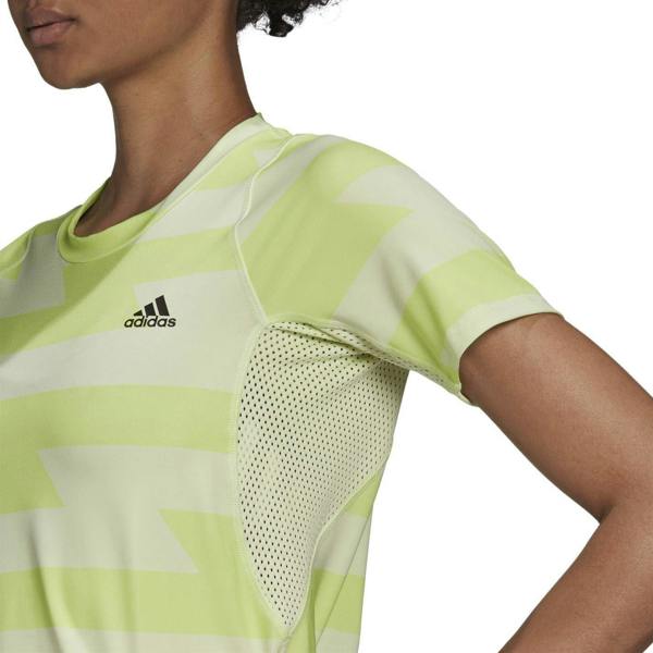 Adidas Womens/Ladies All-Over Print Aeroready T-Shirt - Lime Green - 