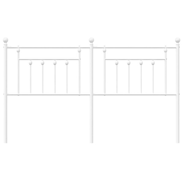 Berkfield Metal Headboard White 160 cm