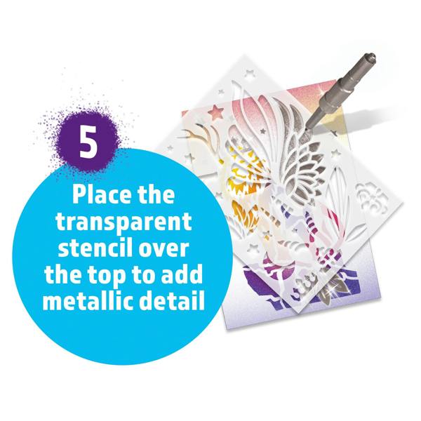 BLOPENS Fantastic Creatures Activity Set – Airbrush Art Kit with Metallic Effects