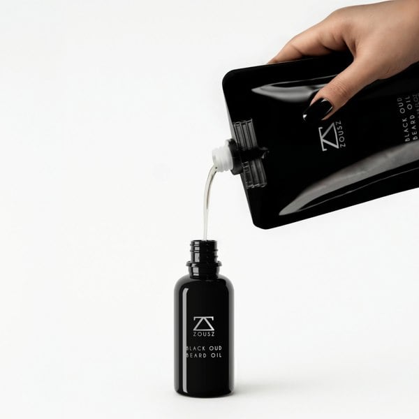 ZOUSZ Black Oud Beard Oil 100mL Refill Pouch
