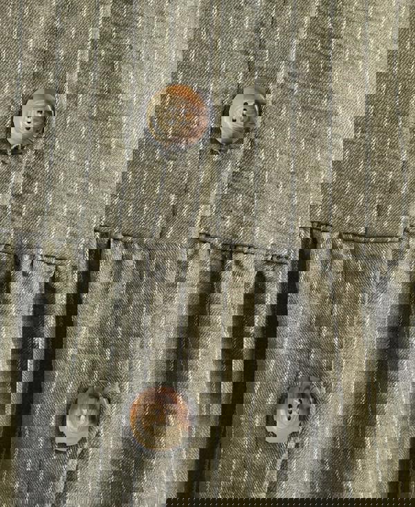 Khaki Stripe co ord buttons