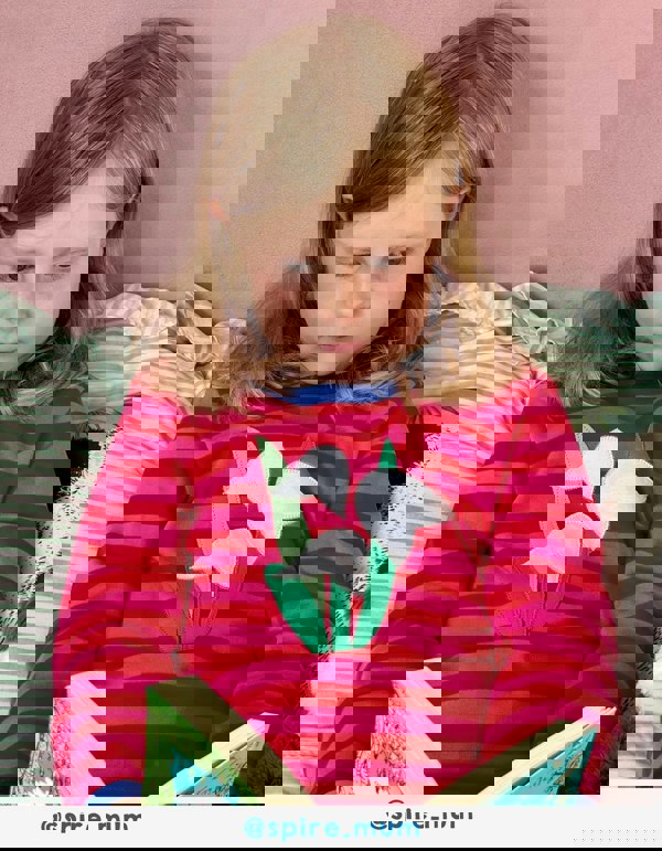 Organic Snowdrop Applique Long - Sleeved T-Shirt - Toby Tiger UK Retail