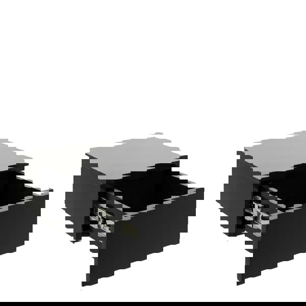 Furniture To Go Avignon Square Bedside Table with 1 Drawer in Black