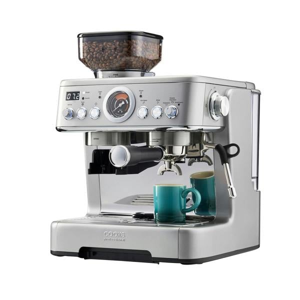 Cooks Professional Bean-to-Cup Espresso Machine | Silver
